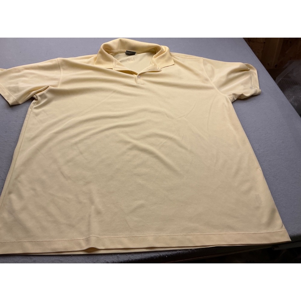 Nike Golf Dri-FIT Polo Shirt Pale Yellow Pique 3XL Athletic 363807-721